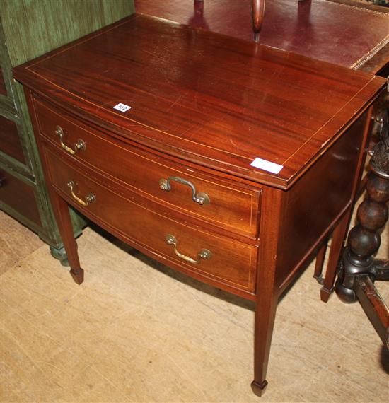 Inlaid mahogany 2 drawer chest